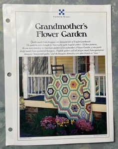 Grandmother’s Flower Garden Patchwork Mosaics Piecing Pattern & Uncut Template - Picture 1 of 3