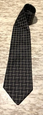 Corbata Stafford 100 % seda para hombre hecha en EE. UU. patrón geométrico/a cuadros Foto 1 de 4