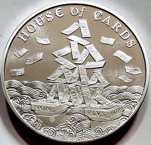 2022 Patriot Coins The Awakening House of Cards 5 oz 9999 Silver High Relief - Picture 1 of 2