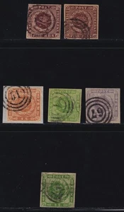 Denmark Stamps Classics 1851-62 Used Selection - Picture 1 of 5