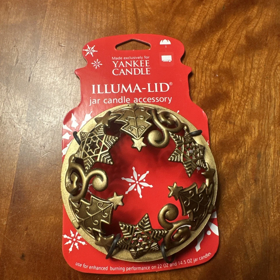 Yankee свеча ILLUMA-крышка для банки свечи 22 и 14,5 новый зимнее дерево снежинка - Изображение 1 из 1
