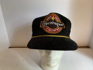 80s K Products Copenhagen Vintage Trucker Corduroy Rope Hat Made In USA - Picture 1 of 9