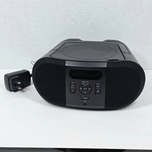 onn. CD Player Boombox, CD-R/RW, FM Radio, 3.5mm Headphone Jack Black, 100008719 - Picture 1 of 13