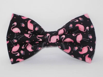 Pink Flamingo Bow tie, Beach Wedding, Prom, Tropical, Florida, Pre-tied Bow tie - Image 1 of 4
