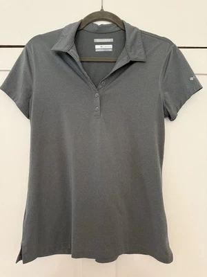 Camisa polo de golf Columbia Omni-Wick gris oscuro para mujer talla pequeña Foto 1 de 4