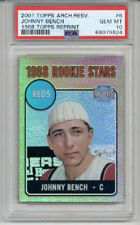2001 TOPPS ARCHIVES RESERVE 1968 REPRINT REFRACTOR JOHNNY BENCH PSA 10 LOW POP