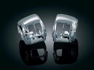 KURYAKYN - KIT CACHES DE COMMUTATEURS - SOFTAIL & DYNA DE 1996 A 2011 - CHROME - Picture 1 of 1