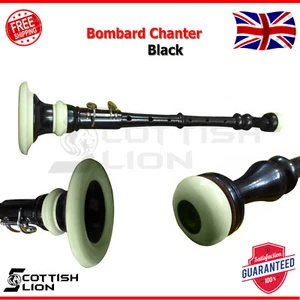 Bombard Chanter Flauto Oboe Palissandro Nero Cantori Strumenti Musicali Folk - Foto 1 di 4