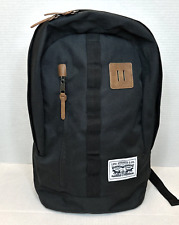 Levi's Original Backpack Grey Black Canvas w/Laptop Padded Sleeve Daily Bookbag 