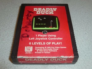  ATARI 2600 GAME CARTRIDGE ONLY DEADLY DUCK 1982 CART SIRIUS FOX - Picture 1 of 2