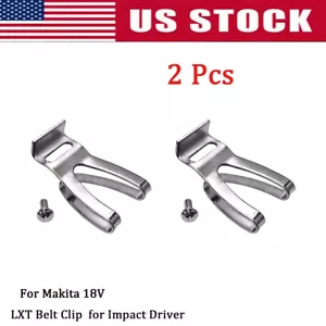 2x GANCIO E VITE CLIP CINTURA PER TRAPANI A PERCUSSIONE MAKITA 18V LXT CORDLESS - Foto 1 di 3