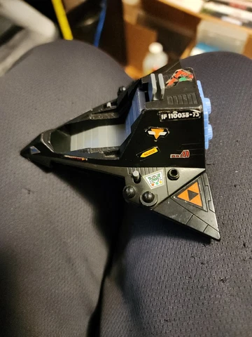 Starcom Shadow Parasite Attack Fighter VTG 1986 Coleco Black Spaceship for Parts Cover