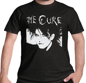 The Cure T Shirt Official Robert Black Classic Goth Rock Logo New S M L XL XXL - Picture 1 of 9