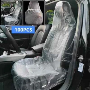 600 PCS Disposable Plastic Car Seat Covers Waterproof Transparent Seat Protector - Picture 1 of 2