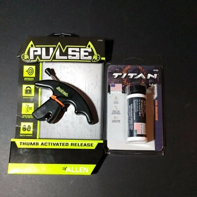 New 2020 Allen  Pulse Compact Thumb  Bow Release and Titan jumbo bowstring wax - Image 1 of 4
