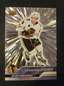 23-24 Kevin Korchinski Silver Outburst Young Guns Chicago Blackhawks - Picture 1 of 2