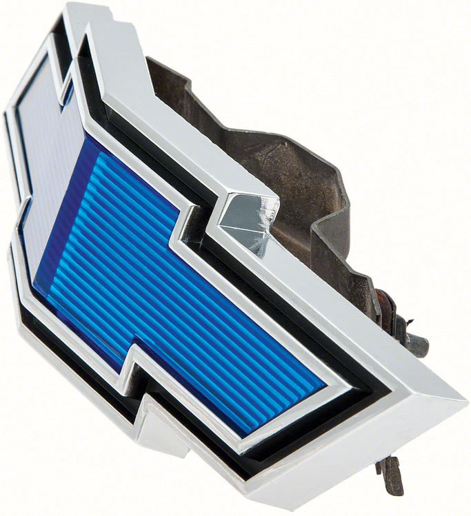 OER 3953669 1969 Chevrolet Impala Bel Air Biscayne Blue Bowtie Grill Emblem - Image 1 of 4