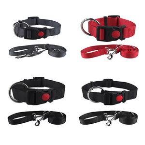Hundeleine und Halsband Set mit Sicherung, Hundehalsband, Welpenhalsband - Bild 1 von 21