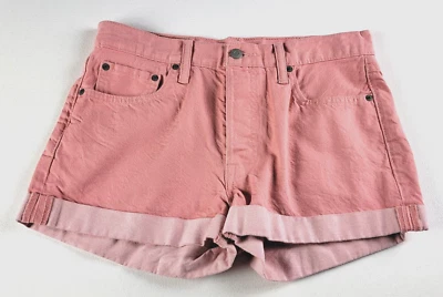 Pantalones cortos de mezclilla Levi's 501 rosa para mujer 29 botones tiro medio 5 bolsillos 31 x 2 1/2 Foto 1 de 4
