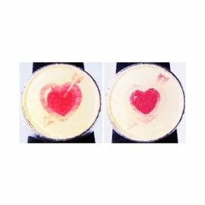 1960's Hong Kong Gumball Flicker Ring Arrow Through Heart - Picture 1 of 1