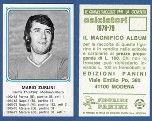 FIGURINA CALCIATORI PANINI 1978/79 - NUOVA/NEW - N.511 MARIO ZURLINI