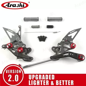 Arashi V2.0 Footrest Rearsets Foot Pegs For Suzuki GSXR600 GSXR750 2011-2023 - Picture 1 of 11
