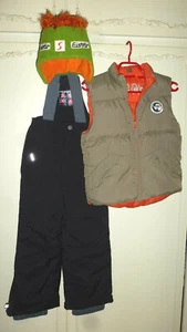 exes Skihose , Daunenweste Wendeweste Napapijuri und Eisbär Mütze Gr.128 - Bild 1 von 6