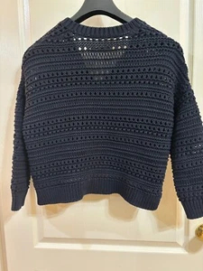 AllSaints Ladies Black Crochet Cropped Cardigan Small - Picture 1 of 4