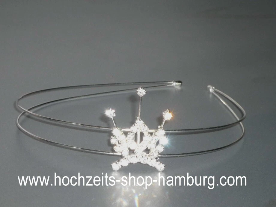 HBH Brautmode I Diadem Haarreifen Strasssteinen Silber - Bild 1 von 1
