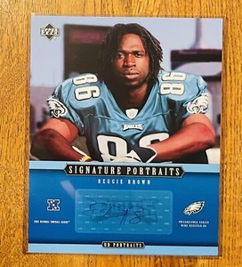 2005 UD Signature Portraits 8x10 Auto #SP72 Reggie Brown Philadelphia Eagles - Picture 1 of 2