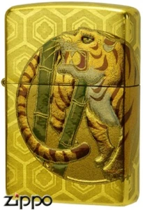 Zippo Ölfeuerzeug Taka Makie Japanese Tiger echt Blattgold befestigt normal - Bild 1 von 6