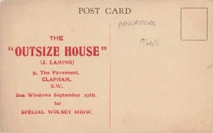 Postal PUBLICIDAD Early WOLSEY TODA LANA PURA Tienda de gran tamaño Clapham Londres - Imagen 1 de 2