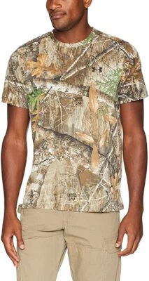 UNDER ARMOUR UA Scent Control Camo Short Sleeve Shirt Realtree Edge MED 1343240 - Image 1 of 4