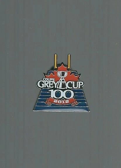 2012 Grey Cup logo #1  ''100th Anniversary''  CFL Football pin - Image 1 of 1