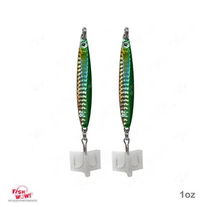 2pcs Green 1oz Colt Sniper jig 28g casting slow jigging 3561D-DT MUSTAD Hook NEW - Picture 1 of 8