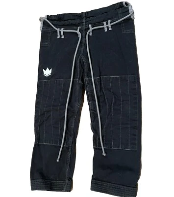 UFC Gym JiuJitsu Judo Gi Pants Black Size A1 Gray Accents Adult - Image 1 of 4