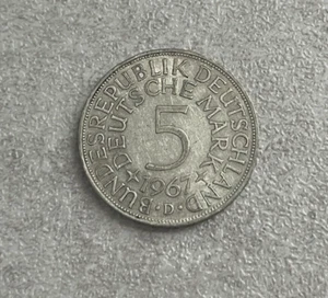1967 D Germany 5 Mark - Silver PVC L2 - Picture 1 of 2