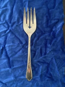 MeadowBrook Silverplate 1936 Oneida Silver Medium Solid Cold Meat Serving Fork - Picture 1 of 9