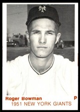 1975 TCMA 1951 NEW YORK GIANTS ROGER BOWMAN NEW YORK GIANTS