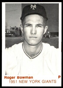 1975 TCMA 1951 NEW YORK GIANTS ROGER BOWMAN NEW YORK GIANTS