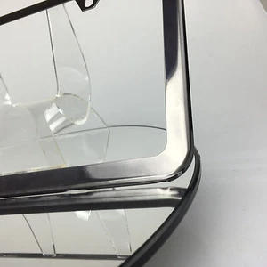 Powder Coate Black Chrome Frame Holder Stainless Steel License Plate Slim 2 Hole - Picture 1 of 9
