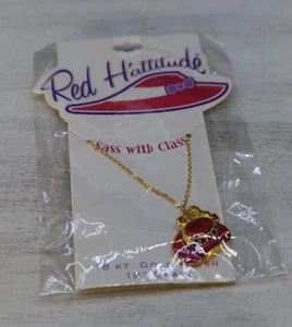 Red H'attitude Sass With Class Necklace 18" Chain - Picture 1 of 4
