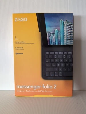 ZAGG Keyboard Messenger Folio 2 - Apple iPad 10.2/10.5 - Charcoal - Image 1 of 2