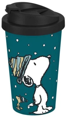 Snoopy Winter Edition Coffee to go Becher: Ho ho ho, Merry&Bright, Winter - Bild 1 von 4