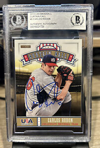 Signed 2013 USA Baseball Curtain Call #5 Carlos Rodon Beckett BAS Encased Auto