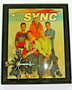 NSYNC 1999 Wooden Analog Quartz Picture WALL CLOCK Display USA NEW - Picture 1 of 5
