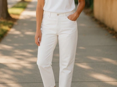 J Jill Corduroy Pants Women's Ivory White Stretch Petite XL - Image 1 of 4