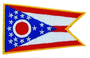 FLAG PATCH PATCHES OHIO IRON ON EMBROIDERED UNITED STATES USA STATE - Bild 1 von 1