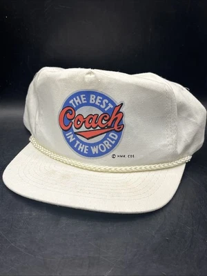 1980s The Best Coach In The World Mesh Trucker Hat White Snapback In VGC Gift - Image 1 of 4