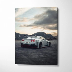 Nissan R35 GTR High Resolution Museum Quality Vertical Car Canvas Print #005 - Picture 1 of 14